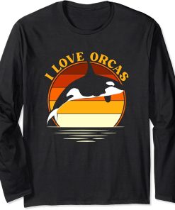 I Love Orcas Long Sleeve T-Shirt