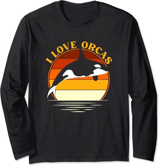 I Love Orcas Long Sleeve T-Shirt